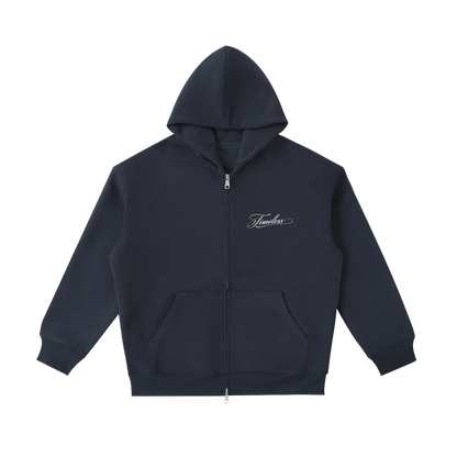 "Script" - Timeless Zipper
